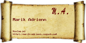 Marik Adrienn névjegykártya